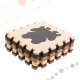 Foam puzzle mat for children 9el. beige-brown-black 85cm x 85cm x 1cm