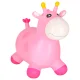 Kids Rubber Bouncy Toy with Pump, Pink Giraffe
