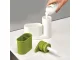 Kitchen Sink Organizer with Soap Dispenser, White/Green