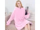 Oversized Warm Hoodie Sweatshirt Blanket with Pocket, Pink