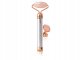 Kvarca vibro masažieris masieris sejai un kaklam ar diviem uzgaļiem | Rose Quartz Face and Neck Vibrating Massager...
