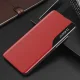 Eco Leather View Flip Cover Case for Xiaomi Poco F3 / Redmi K40 with Stand, Red
