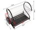 Two-Tier Dish Drainer, Black