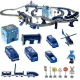 Police Train and Track Set with Cars and Helicopter (92 Pieces, ~300cm)