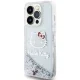 Hello Kitty iPhone 15 Pro Case Liquid Glitter Charms Kitty Head, Silver
