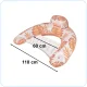 Inflatable Floating Chair with Cup Holders, Orange