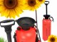 Hand pressure garden sprayer with long lance, 10L, shoulder strap, orange