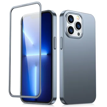 Joyroom 360 Full Case for iPhone 13 Pro Max with Tempered Glass JR-BP928, Grey