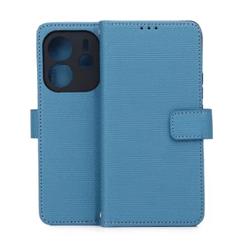 Smart Triangle Wallet Case for Xiaomi Redmi Note 14 4G (Global), Blue