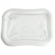 Black and white inflatable water mat with lines 65cm x 50cm