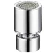 Dual Swivel Faucet Aerator Nozzle, Silver