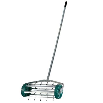 Manual Rotary Lawn Aerator and Scarifier 42cm Width