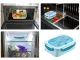 Lunch Box with 3 Compartments and Cutlery, Blue
