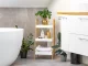 ModernHome 3-Tier Bamboo Shelving Unit, Storage Rack for Bathroom and Bedroom