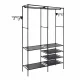 Clothes Rack with Shelves, Black