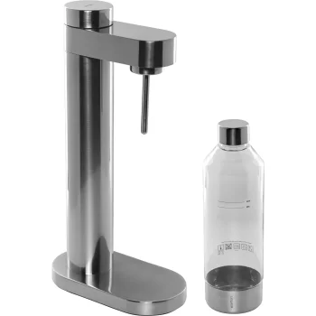 Stelton Brus Carbonator Sparkling Water Maker, Silver