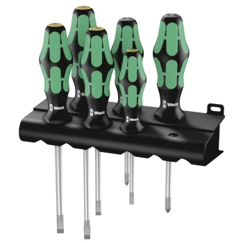 Wera 334/355/6 Kraftform Plus Lasertip Screwdriver Set, 6 Pieces