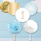 1st Birthday Decoration Set for Boys, Blue, 5 Pieces