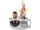 Kitchen Home Bathroom Two-Tier Corner Standing Metal Shelf Organizer Container, Various Colors