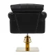 Gabbiano Berlin Hairdressing Chair Black with Gold Base