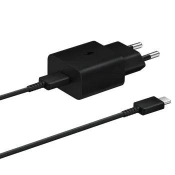 Samsung EP-T1510XBEGEU 15W PD USB-C Wall Charger with USB-C Cable - Black