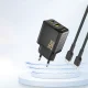 Dudao A26T GaN 25W USB-A, USB-C Wall Charger - Black