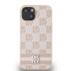 DKNY iPhone 15 Plus / 14 Plus Case Checkered Mono Pattern, Pink