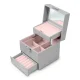 Jewelry Box Massido MS-703 with Mirror and Lock, Grey