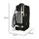 Ceļojumu mugursoma rokas bagāžai ar USB, 45x16x28cm, melna