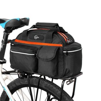 Carruzzo Bicycle Trunk Bag for Rear Rack with Shoulder Strap
