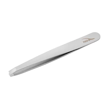 Nghia N.404 Straight Eyebrow Tweezers, Silver