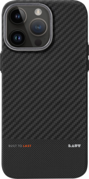 LAUT Kev Protect Case iPhone 15 Pro Max - Durable Aramid Fiber Design Black