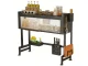 Over Sink Dish Drying Rack 85cm Kitchen Organizer Cabinet, Black