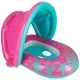 Bestway 34091 Baby Swim Float with Seat and Sun Canopy, Pink