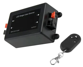 12V LED lighting radio controller with remote control, black