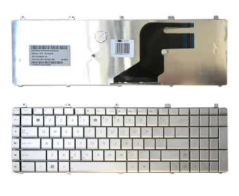 Asus N55, N75, X5QS, PRO7DS Keyboard (US), Silver