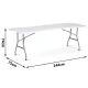 Plonos 440100 Folding Garden and Catering Table 244 cm, White