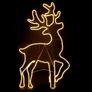 LED Neon Reindeer Light Decoration IP44, 55x92cm, Warm White