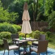 Carruzzo L43E Three-Layer Garden Parasol, 3m