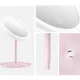 Round Make-up Table Mirror with LED Lighting, Pink