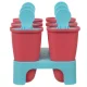 Ruhhy 24248 Ice Cream Molds, 6 pcs, Pink/Blue