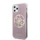 Guess 4G Circle Glitter Case for iPhone 11 Pro Pink