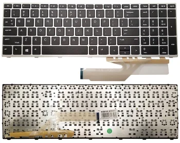 HP Probook 450 G5 / 455 G5 / 470 G5 Keyboard with Frame, Black