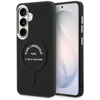 Karl Lagerfeld Karl Embossed RSG Logo MagSafe Case for Samsung Galaxy S26, Black