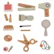 Kruzzel 26457 Kids Wooden Makeup and Beauty Set (17 Pieces)