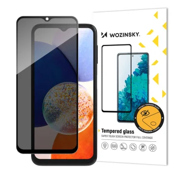 Wozinsky Privacy Tempered Glass for Samsung Galaxy A14 5G / A14 Black