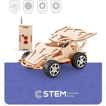 Wooden Assembly Kit Remote Control Car, STEM Toy