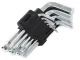 Hex Key Set Ball End 9 pcs, 1.5-10 mm