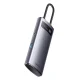 Baseus Metal Gleam Series 4-in-1 Hub, USB-C to 4x USB 3.0, WKWG070013, Gray