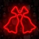 Forever Neon Decorative LED Lamp Figure Flashlight with USB, Christmas Bells